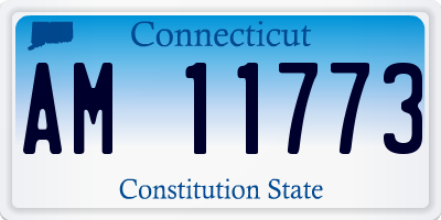 CT license plate AM11773