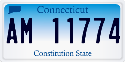 CT license plate AM11774
