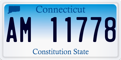 CT license plate AM11778