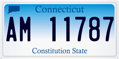 CT license plate AM11787
