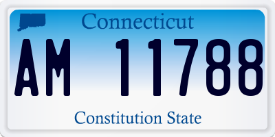 CT license plate AM11788