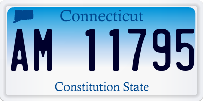CT license plate AM11795