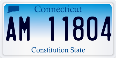 CT license plate AM11804