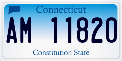 CT license plate AM11820