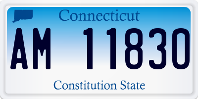 CT license plate AM11830