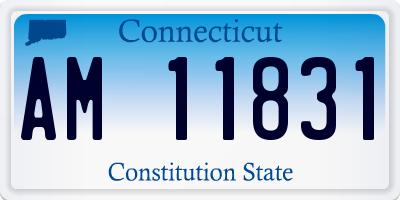 CT license plate AM11831