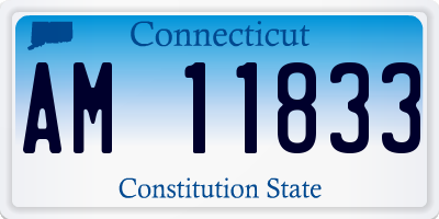 CT license plate AM11833