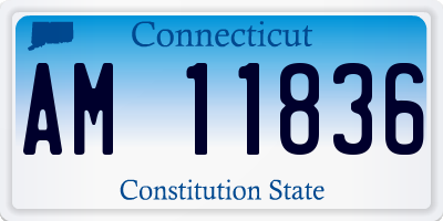 CT license plate AM11836