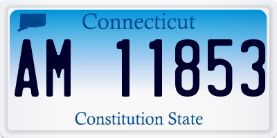 CT license plate AM11853