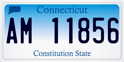 CT license plate AM11856