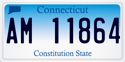 CT license plate AM11864