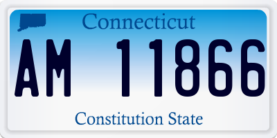 CT license plate AM11866