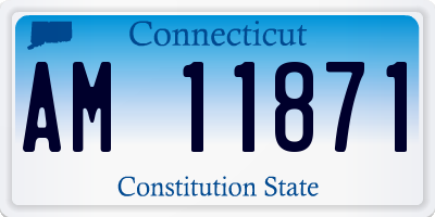 CT license plate AM11871