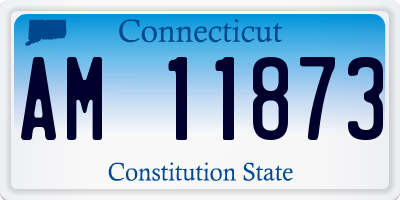 CT license plate AM11873