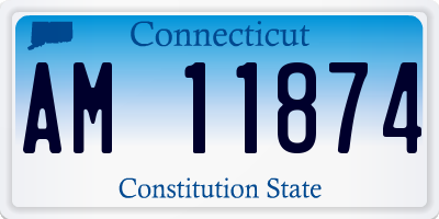 CT license plate AM11874