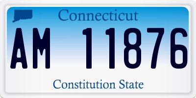 CT license plate AM11876