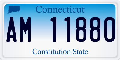 CT license plate AM11880