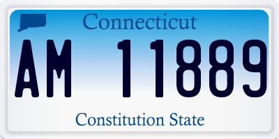 CT license plate AM11889