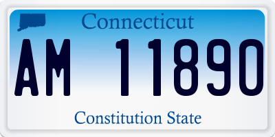CT license plate AM11890