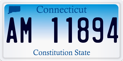 CT license plate AM11894