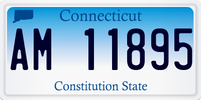 CT license plate AM11895
