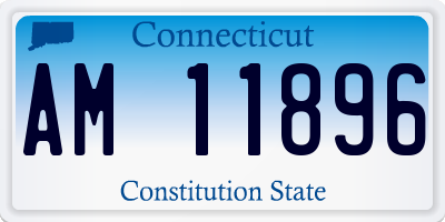 CT license plate AM11896