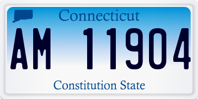CT license plate AM11904