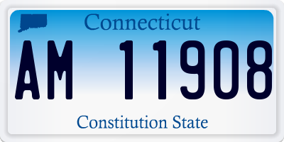 CT license plate AM11908
