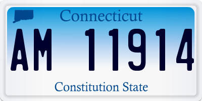 CT license plate AM11914