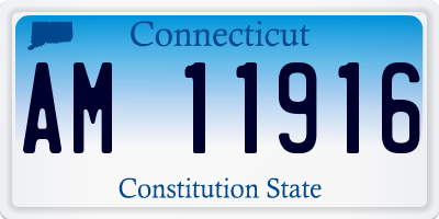 CT license plate AM11916