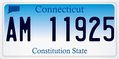 CT license plate AM11925