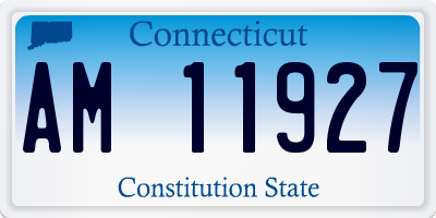 CT license plate AM11927