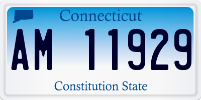 CT license plate AM11929