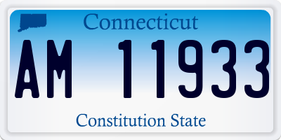 CT license plate AM11933