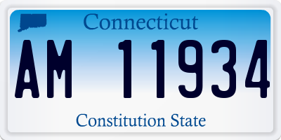 CT license plate AM11934