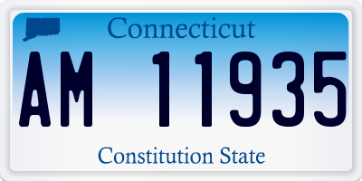 CT license plate AM11935
