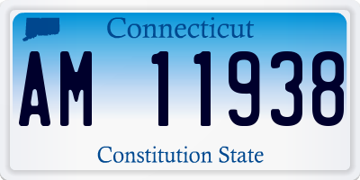 CT license plate AM11938