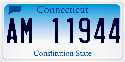 CT license plate AM11944