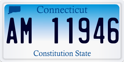 CT license plate AM11946