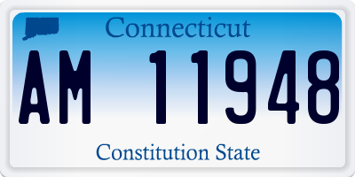 CT license plate AM11948