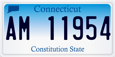 CT license plate AM11954