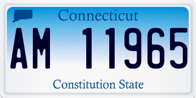CT license plate AM11965