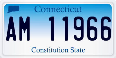 CT license plate AM11966