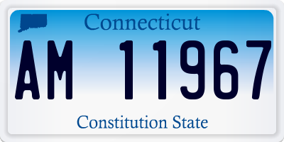 CT license plate AM11967