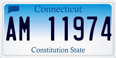 CT license plate AM11974
