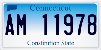 CT license plate AM11978