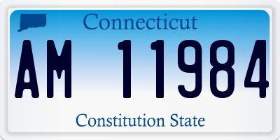 CT license plate AM11984