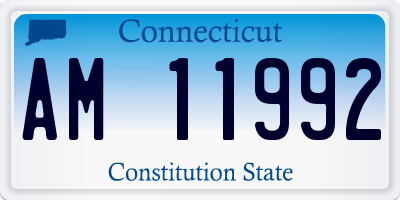 CT license plate AM11992