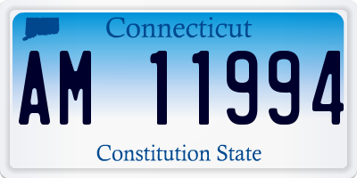 CT license plate AM11994