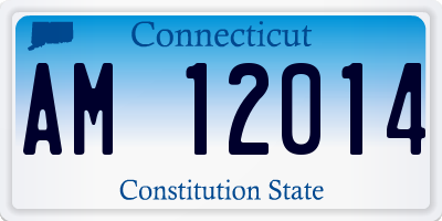 CT license plate AM12014